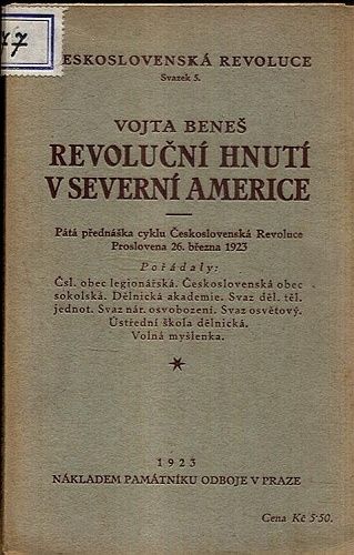 Revolucni hnuti v severni Americe - Benes Vojta | antikvariat - detail knihy