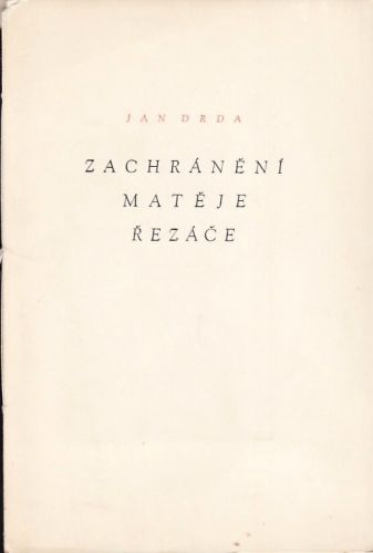 Zachranene Mateje Rezace - Drda Jan | antikvariat - detail knihy