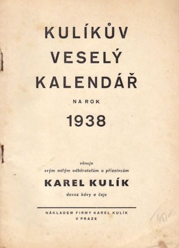Kulikuv zabavny kalendar na rok 1938 | antikvariat - detail knihy