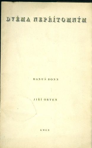 Dvema nepritomnym  Hanus Bonn Nokturno II Z deniku Jiriho Ortena | antikvariat - detail knihy