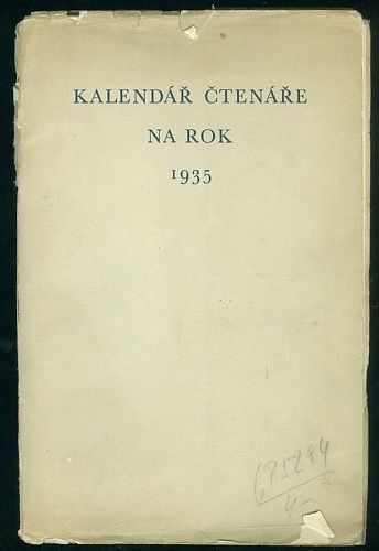 Kalendar ctenare na rok 1935 | antikvariat - detail knihy