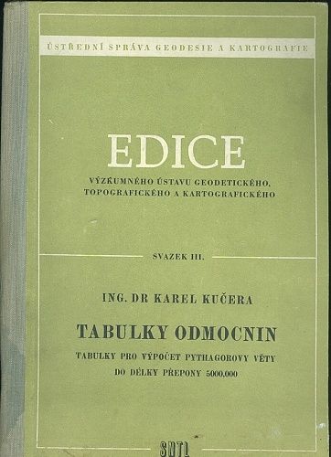 Tabulky odmocnin - Kucera Karel Dr | antikvariat - detail knihy
