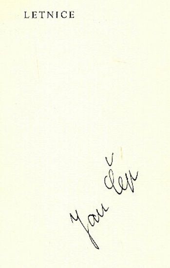 Letnice - Cep Jan PODPIS AUTORA | antikvariat - detail knihy