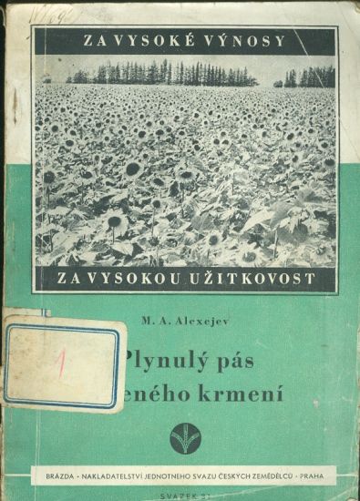 Plynuly pas zeleneho krmeni - Alexejev M A | antikvariat - detail knihy