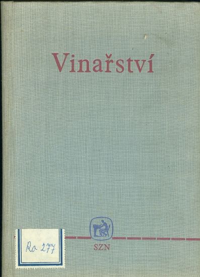 Vinarstvi - Musil St Mensik J | antikvariat - detail knihy