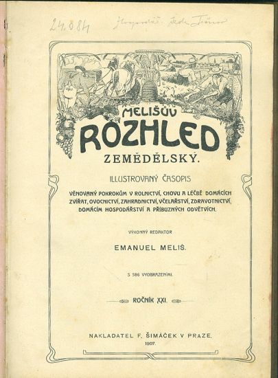 Melisuv Rozhled zemedelsky  illustrovany casopis - Melis Emanuel | antikvariat - detail knihy