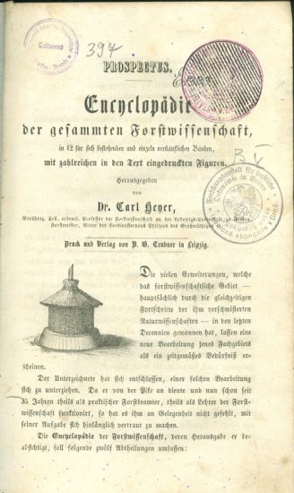Encyclopadie der gesammten Forstwissenschaft  Vierter Band  Der Waldbau oder die Forstproductenzucht - Geyer Carl Dr | antikvariat - detail knihy