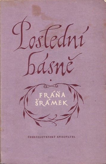 Posledni basne - Sramek Frana | antikvariat - detail knihy