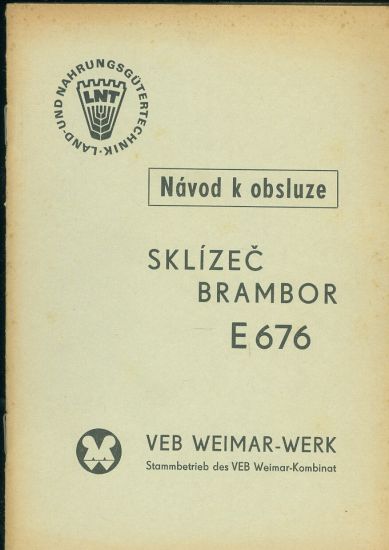 Sklizec brambor E 676 | antikvariat - detail knihy