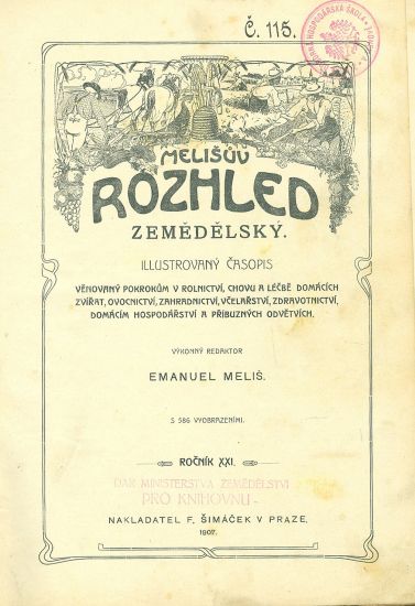 Melisuv Rozhled zemedelsky  illustrovany casopis roc XXI - Melis Emanuel redaktor | antikvariat - detail knihy