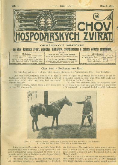 Chov hospodarskych zvirat  Obrazkovy cas pro chov domacich zvirat mlakarstvi picnictvi zverolekarstvi a ostatni odvetvi hospodarska  SLEVA - Taufer Josef redaktor | antikvariat - detail knihy
