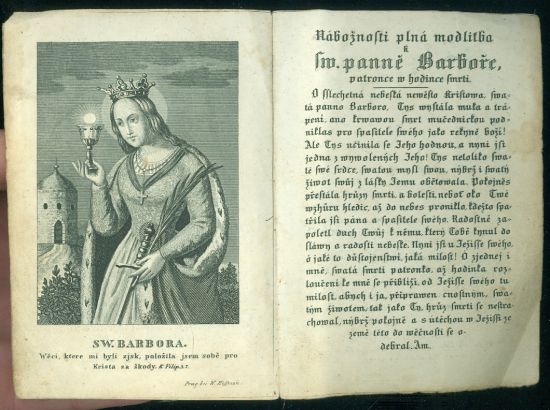 Naboznosti plna modlitba k sv panne Barbore | antikvariat - detail knihy