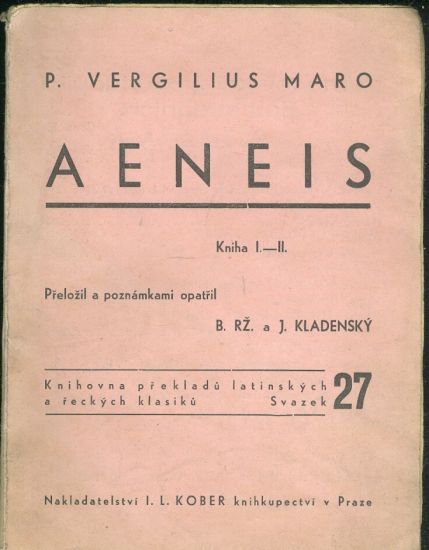 Aeneis Kniha I  II - Maro Vergilius | antikvariat - detail knihy