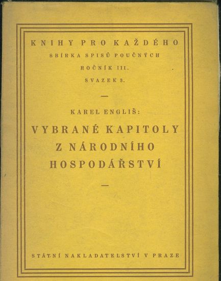 Vybrane kapitoly z narodniho hospodarstvi - Englis Karel | antikvariat - detail knihy