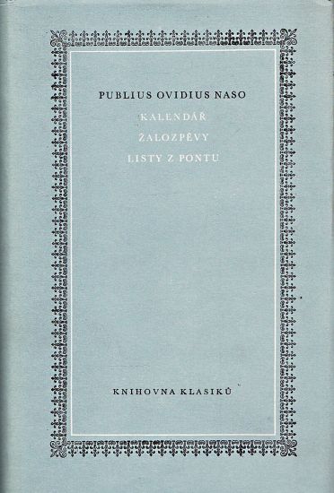 Kalendar Zalozpevy Listy z pontu - Naso Publicius Ovidius | antikvariat - detail knihy