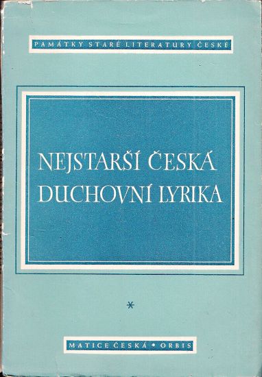 Nejstarsi ceska duchovni lyrika - Skarka Antonin | antikvariat - detail knihy
