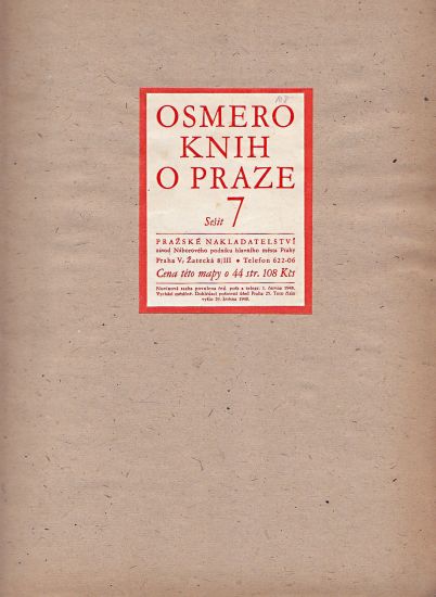 Osmero knih o Praze  Stavebnim a umeleckem vyvoji mesta | antikvariat - detail knihy