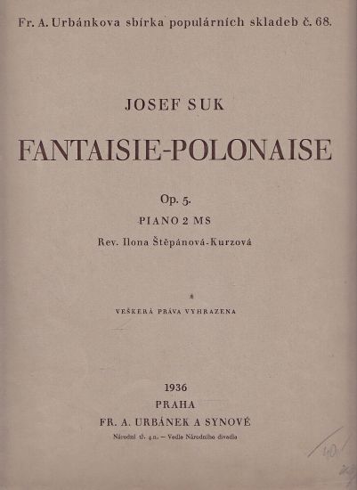 FantaisiePolonaise - Suk Josef | antikvariat - detail knihy