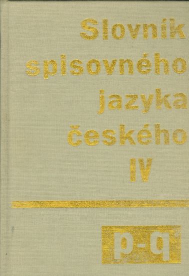 Slovnik spisovneho jazyka ceskeho IV p  q | antikvariat - detail knihy