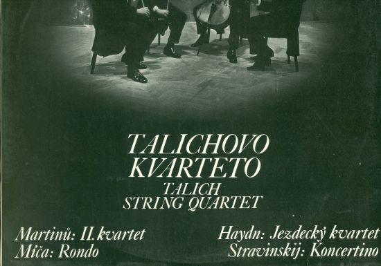 Martinu  II kvartet Mica  Rondo Haydn  Jezdecky kvartet Stravinskij  Koncertino - Talichovo kvarteto | antikvariat - detail knihy