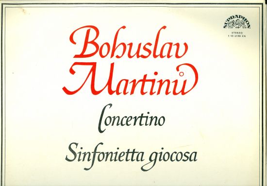 Concertino Sinfonietta giocosa - Bohuslav Martinu | antikvariat - detail knihy