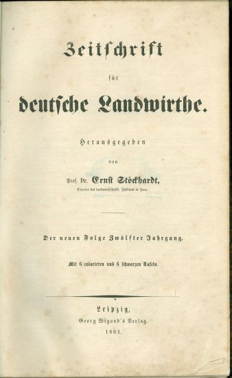 Zeitschrift fur Deutsche Landwirthe | antikvariat - detail knihy