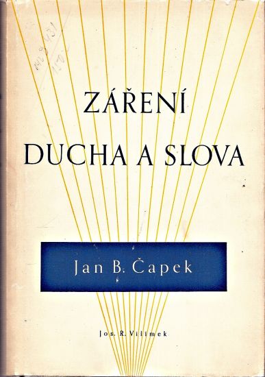 Zareni ducha a slova - Capek Jan B | antikvariat - detail knihy