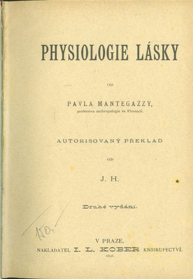 Physiologie lasky - Mantegazzy Pavla | antikvariat - detail knihy