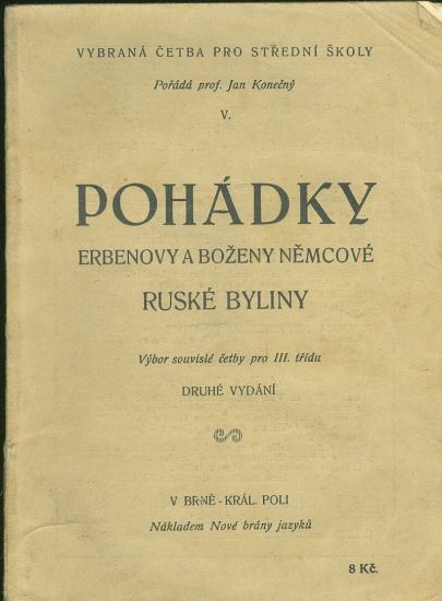 Pohadky Erbenovy a Bozeny Nemcove Ruske byliny | antikvariat - detail knihy
