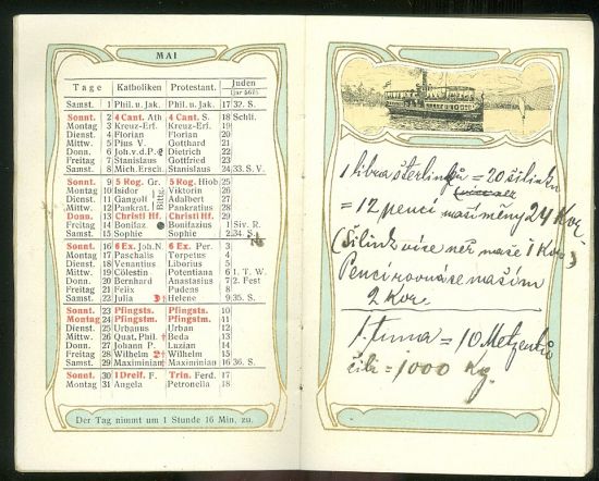 Kalendar  Steyrermuhl Wien 1915 | antikvariat - detail knihy