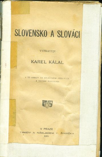 Slovensko a Slovaci - Kalal Karel | antikvariat - detail knihy