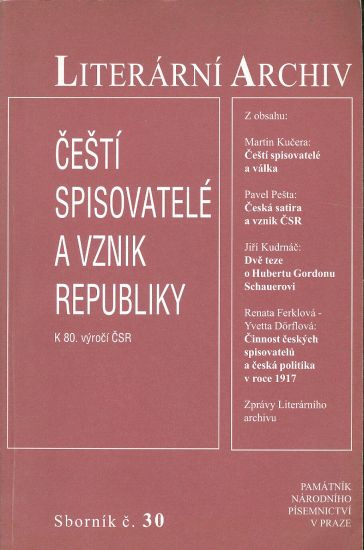 Cesti spisovatele a vznik republiky Sbornik c 30 | antikvariat - detail knihy