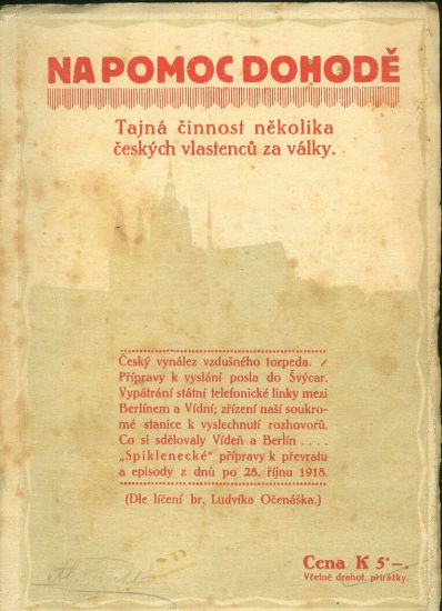 Na pomoc dohode  Tajna cinnost nekolika ceskych vlastencu za valky - Ocenasek Ludvik | antikvariat - detail knihy