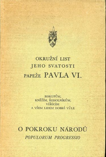 Okruzni list jeho svatosti papeze Pavla VI  O pokroku narodu | antikvariat - detail knihy