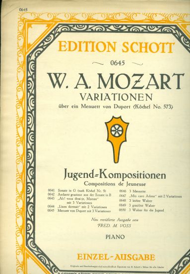 W A Mozart  piano | antikvariat - detail knihy