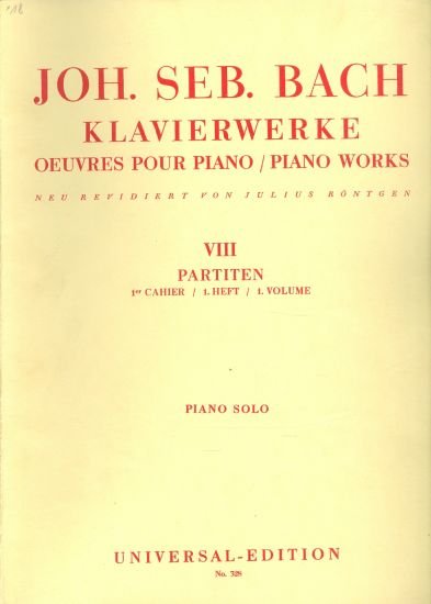 Klavierwerke VIII Englische Suiten Piano solo - Bach J S | antikvariat - detail knihy