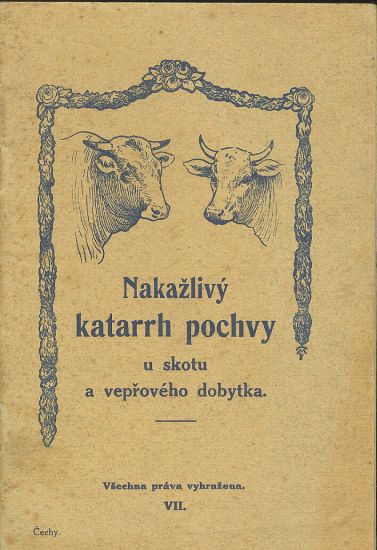 Nakazlivy katarrh pochvy u skotu a veproveho dobytka | antikvariat - detail knihy