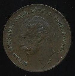 2 Ore 1858 Svedsko Oscar I - 7579 | antikvariat - detail numismatiky
