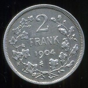 2 Frank 1904 Belgie Leopold II - A8202 | antikvariat - detail numismatiky