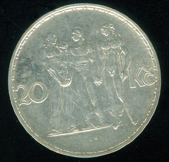 Ceskoslovensko republika 1918  1938 20 Koruna 1934 - C621 | antikvariat - detail numismatiky