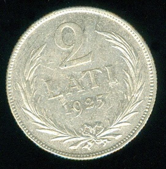 Lotyssko I republika 1918  1941 2 Lati 1925 - B8541 | antikvariat - detail numismatiky