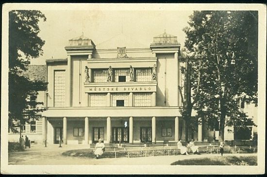 Pisek  Mestske divadlo | antikvariat - detail pohlednice