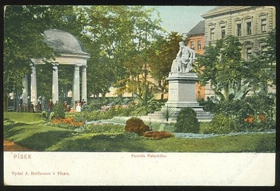 Pisek  Pomnik Palackeho | antikvariat - detail pohlednice