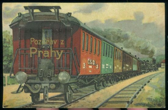 Pozdrav z Prahy  rozkladaci | antikvariat - detail pohlednice