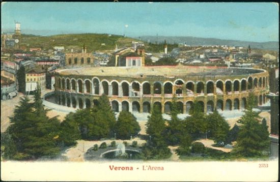 Verona | antikvariat - detail pohlednice