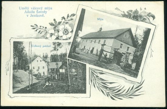 Umely valcovy mlyn A Savrdy v Jenikove | antikvariat - detail pohlednice