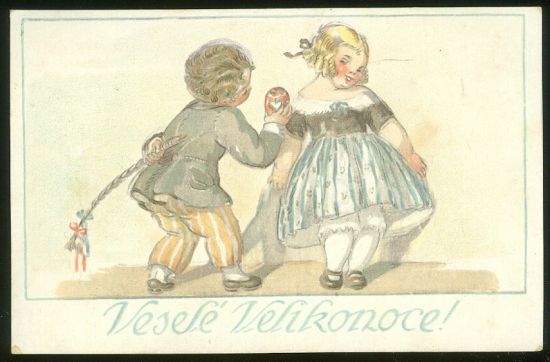 Vesele velikonoce - Fischerova  Kvechova Marie | antikvariat - detail pohlednice