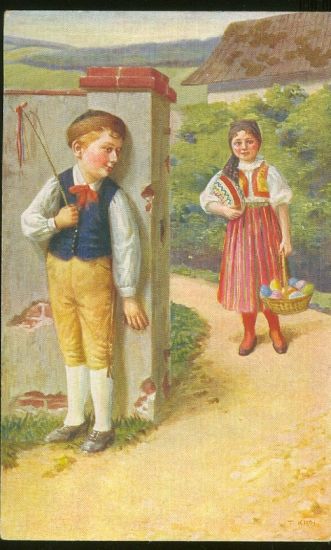 Maly kolednik  Vesele velikonoce - Kroj T | antikvariat - detail pohlednice