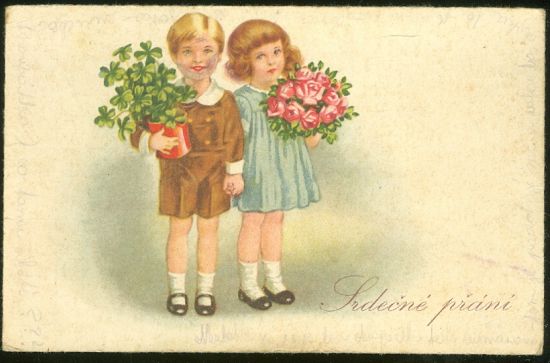 Srdecne prani | antikvariat - detail pohlednice