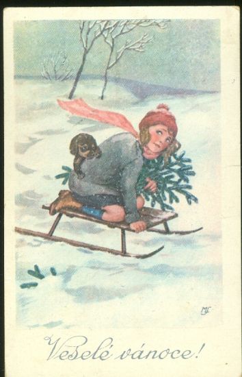 Vesele vanoce | antikvariat - detail pohlednice